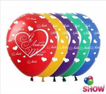 Balony gumowe z nadrukiem Я Люблю Тебя (10 szt.)