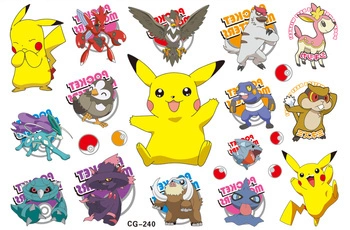 Pokemon tattoos for kids, Pikachu (1 pc)