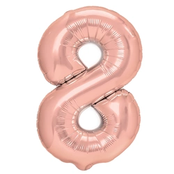 Foil Balloon Number "8" Pink Gold (100cm.)