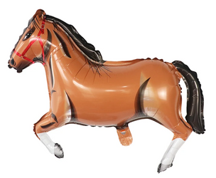 Balon Foliowy Koń Ciemny Brązowy (75cm*103cm)