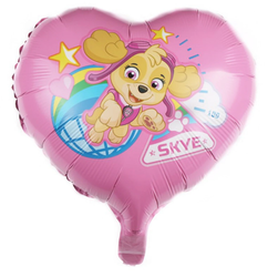 Fóliový balónek Psi Patrol Heart. Skye 18" (45 cm).)