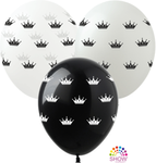 Balony gumowe z nadrukiem KORONY (10 szt.)