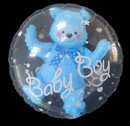 Фольгована повітряна кулька з ведмедиком Baby Boy (60см*69см)