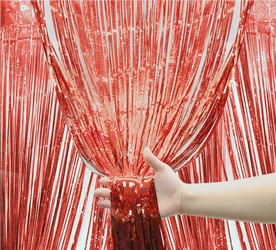 Holo Red Decorative Curtain 100x200cm