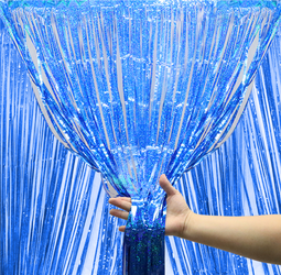 Dekorativní závěs Holo Blue 100x200cm