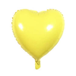 Pastel Yellow Foil Heart 18" (45cm.)