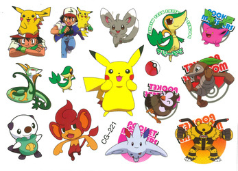 Tattoos for Kids Pokemon, Pikachu (1 pc)