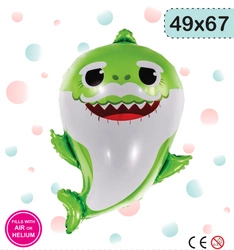 Baby Shark Green Foil Balloon (49cm*67cm)