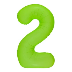 Balon Foliowy Cyferka "2" Zielony Neon (100cm.)