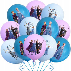 Gumové balónky s potiskem Frozen (12 ks).)