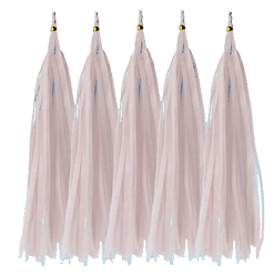 Tail for Balloons White, Tassel (5pcs)