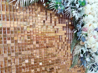 Sequin Panels Holographic Gold £M (30cm*30cm)