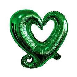 Foil Balloon "Green Heart" (18 inch)