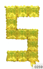 Číslo fólie POP IT 5 Gold (40 cm)