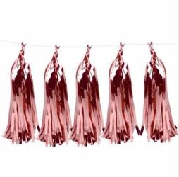 Rose Gold Balloon Tail, Tassel (5pcs)