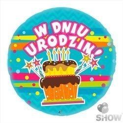 Balon Foliowy W Dniu Urodzin 18" (45cm.)