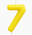 Svíčka číslo "7" - Žlutá