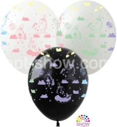 Unicorns printed rubber balloons (10 pcs.)