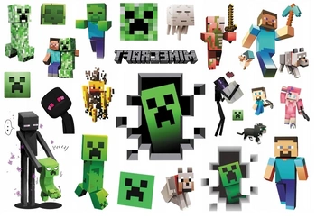 Tattoos for Kids Game, Minecraft, Pixels (1 pc)
