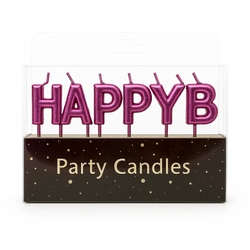 Różowe świeczki "Happy Birthday" – magia urodzin w jednym blasku