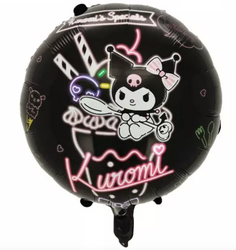 Fóliový balónek Kuromi, Sanrio 18" (45cm).)