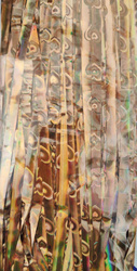 Dekorativní duhový zlatý závěs 100x200cm