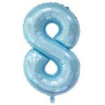 Balon Foliowy Cyferka "8" Błękitna (100cm.)