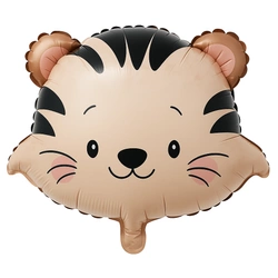 Foil balloon in the shape of a tiger 55x50 cm.
