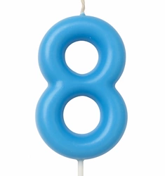 Candle Number "8" - Blue