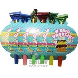 Trumpets-Whistles large birthday trumpets (10 pcs.)