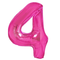 Foil Balloon Number "4" Pink (100cm.)