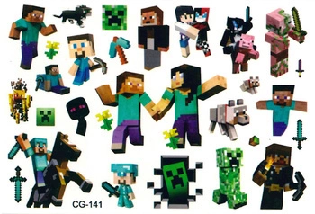 Tattoos for Kids Game, Minecraft, Pixels (1 pc)
