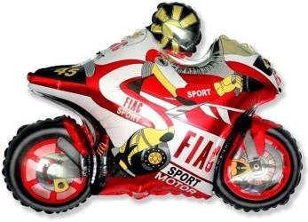 Balon Foliowy Czerwony Motocykl, Grabo