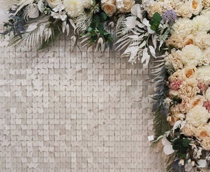 Sequin Panels White £M (30cm*30cm)