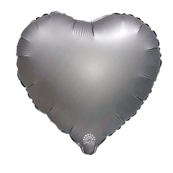 Matte Silver Foil Heart 18" (45cm.)