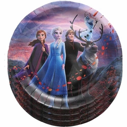 FROZEN II paper plates birthday decoration with characters of Ice Age Land 10 pcs.