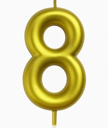 Candle-Dial "8" White