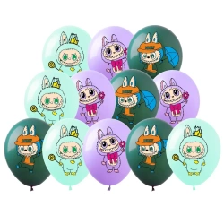Set of balloons with Labub theme (12 pcs.)