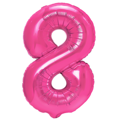Fóliový balónek číslo "8" růžový (100cm).)