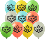 Balony gumowe z nadrukiem Brawl Gra Leo (10 szt.)