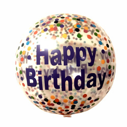 4D fóliový balónek s nápisem Happy Birthday (45 cm)