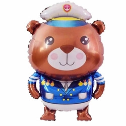 Captain Teddy Bear Foil Balloon (54cm*88cm)