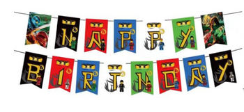 Papírová girlanda NINJAGO Happy Birthday (1 ks)
