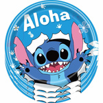 Papierowe talerzyki Lilo i Stitch Aloha 10 szt.