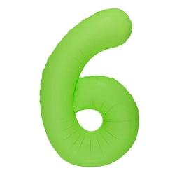 Foil Balloon Number "6" Green Neon (100cm.)