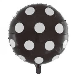 Foil Balloon Black Dots 18" (45cm.)