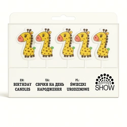 Birthday candles - Giraffes (5 pcs.)