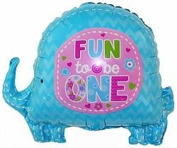 Foil Balloon Mini Elephant Blue