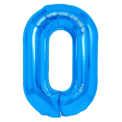 Foil Balloon Number "0" Blue (100cm.)