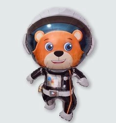 Cosmonaut Teddy Bear Foil Balloon (61cm*88cm)
